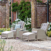 Bramblecrest Chedworth Recliner with Footstool in Sandstone Rattan