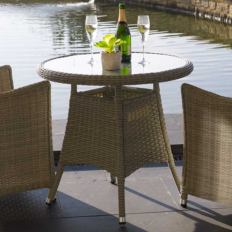 Bramblecrest Monterey Dove Grey Rattan Bistro