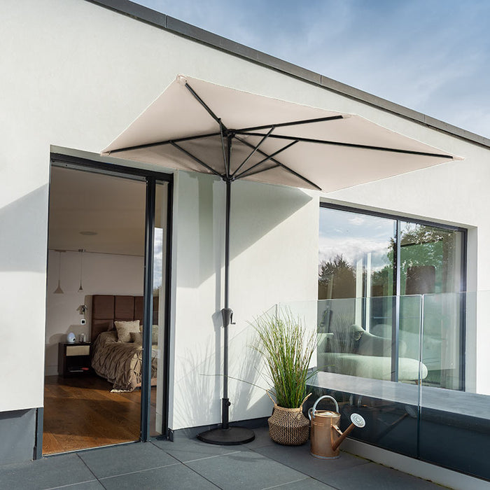 Hartman Catalan Balcony Parasol - Dove Light Grey