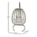 Bramblecrest Santiago Single Open Weave Hanging Egg Chair in Mocha