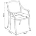 Hartman Capri 8 Seat Rectangular Set in Maize - chair dimensions