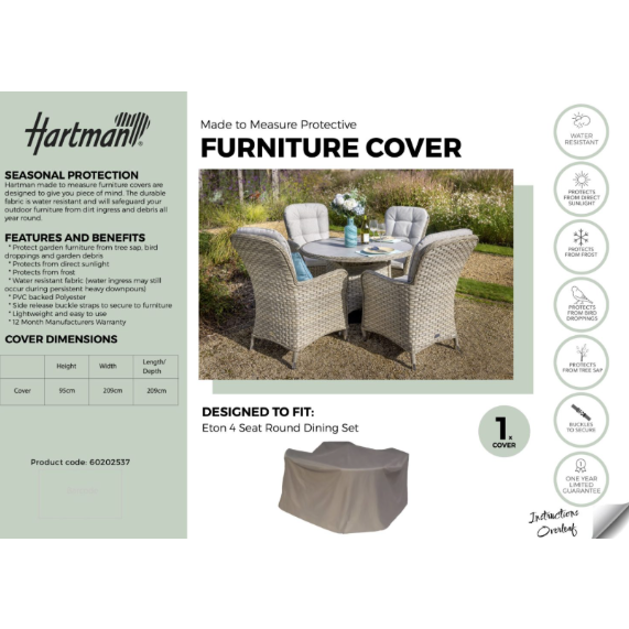 Hartman Eton 4 Seat Round Cover