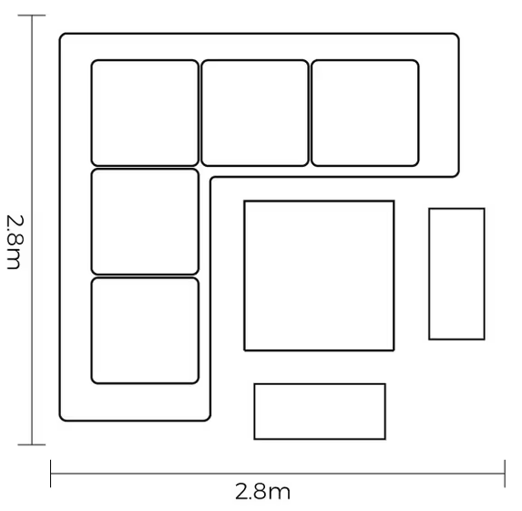 Hartman Eton Grand Square Casual Dining Set in Beech