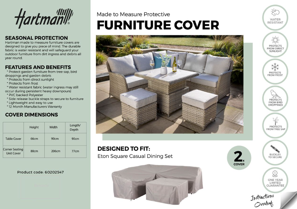 Hartman Eton Square Casual Dining Set Cover