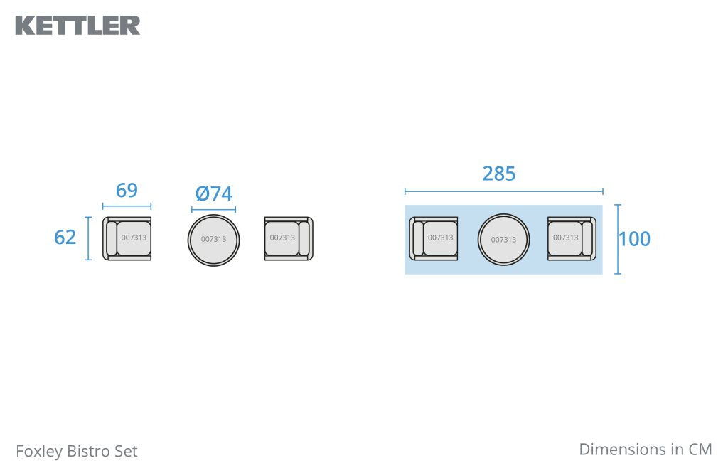 Kettler Foxley Bistro Set