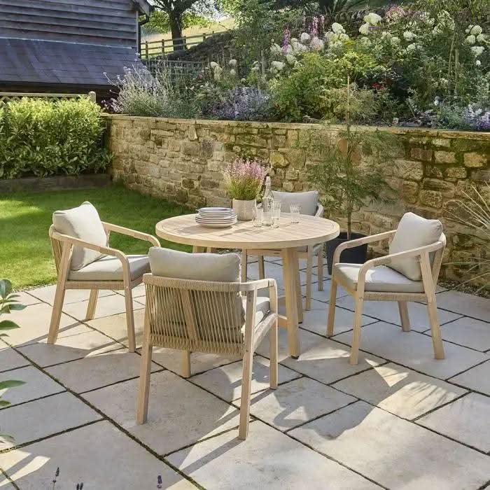 Kettler Cora Rope Seat Round Dining Set - Main Image