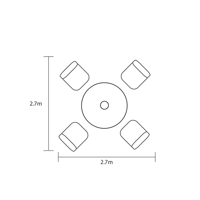 Hartman Avebury 4 Seater Round Set in Crimini