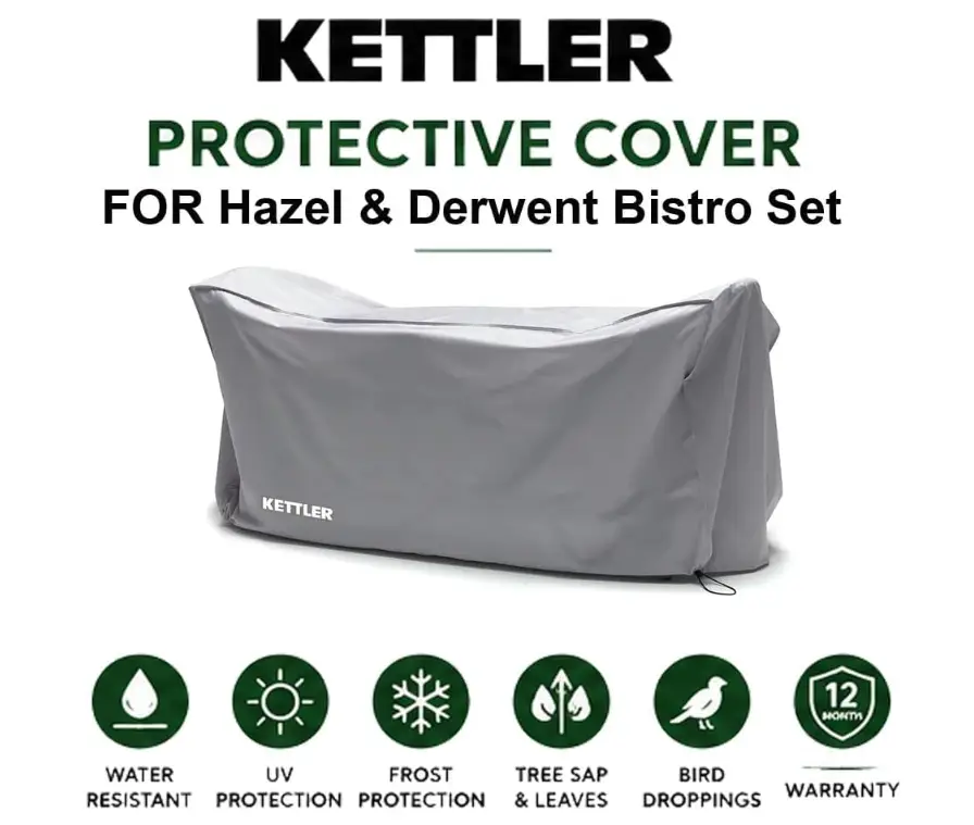 Kettler Cover for Wicker Bistro Sets - Fits Hazel & Derwent