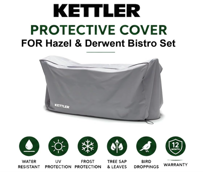 Kettler Cover for Wicker Bistro Sets - Fits Hazel & Derwent