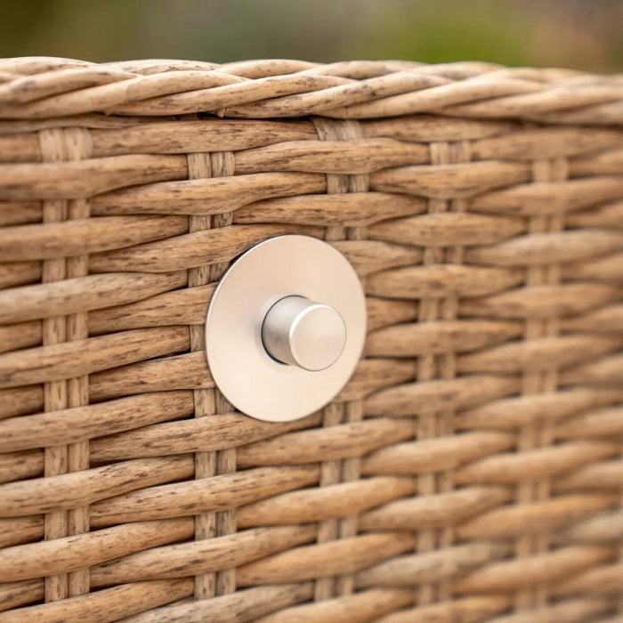 Kettler Derwent Reclining Sofa Set with Height Adjustable Table & Bench - close up of reclining mechanism