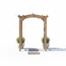 Mid Ulster Garden Centre Venus Arch garden structure with diamond trellis sides and curved roof in natural softwood
