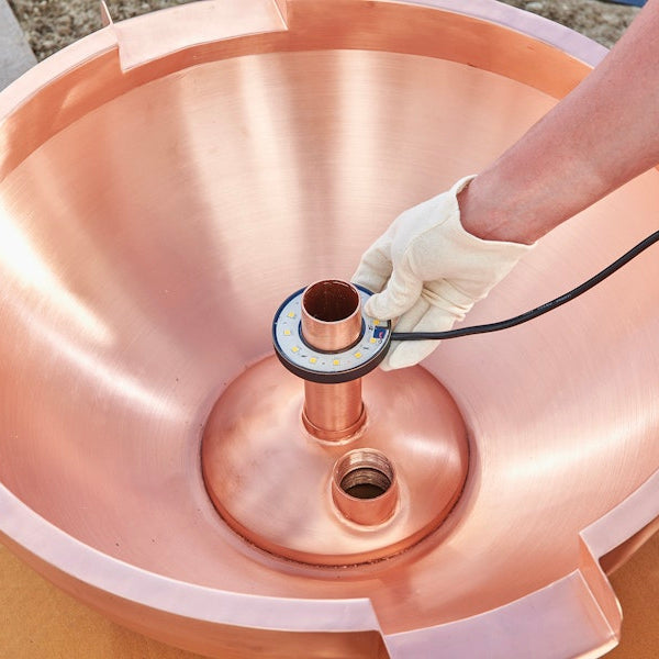 Oase Copper Bowl Water Feature Round 60 with 4 spillways