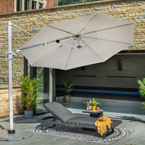Hartman Pacific 3m Round Cantilever Parasol - Dove