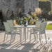 Bramblecrest Sofia 4 Seater Complete Dining Set in Green