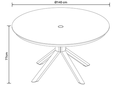 Hartman Rayo 6 Seat Round Dining Set