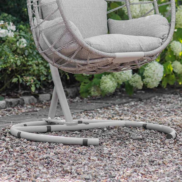Bramblecrest Santiago Single Open Weave Hanging Egg Chair in Mocha