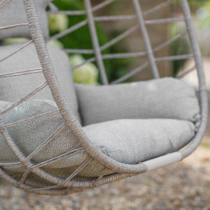 Bramblecrest Santiago Single Open Weave Hanging Egg Chair in Mocha