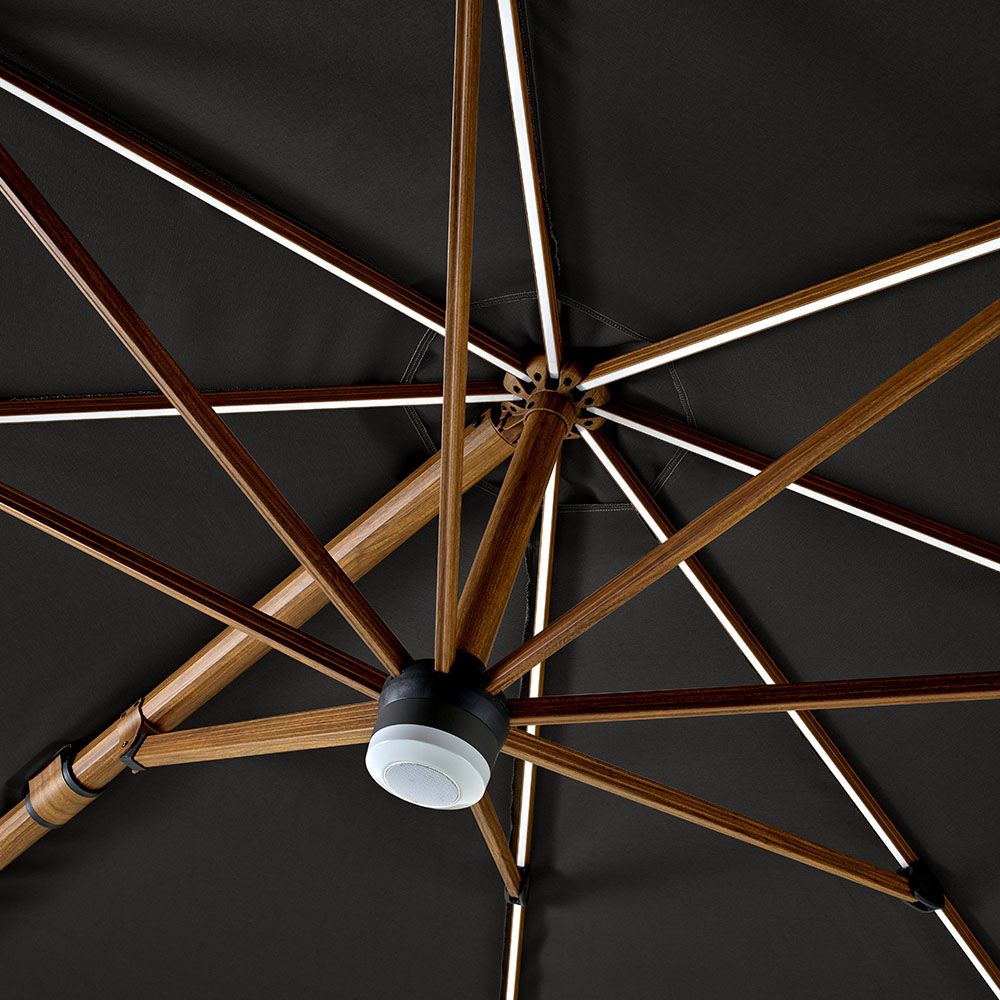 Hartman Seychelles 3.5m Round Cantilever Parasol with Folie Pole in Dark Grey