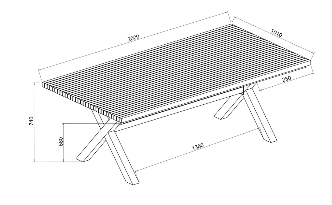 Hartman Silva 6 Seat Rectangular Set in Nickel / Chai