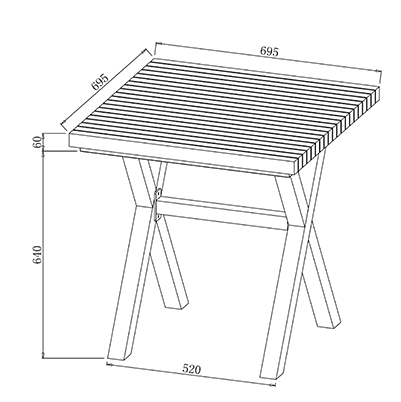 Hartman Silva Bistro Set in Nickel / Chai