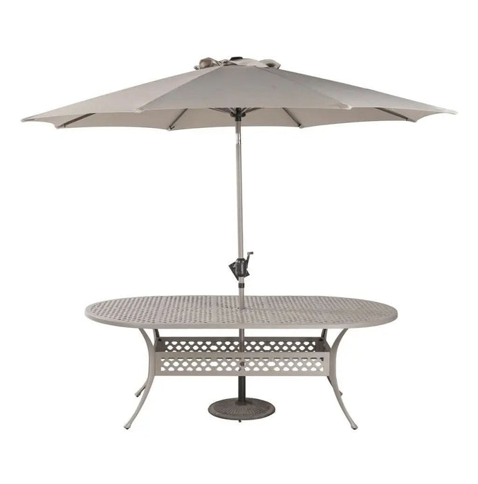 Hartman Avebury 6 Seat Oval Set in Crimini - table with parasol
