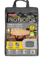 Bosmere Ultimate Protector Round Patio Set Cover, 4- 6 Seat Medium, Charcoal, U545C