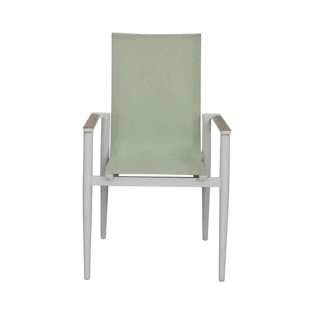 Bramblecrest Sofia Rectangle XL Table with 6 or 8 Armchairs, Parasol & Base Set - Green