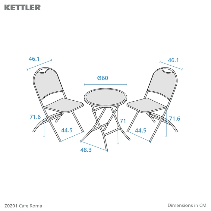 Cafe Roma Bistro Set Mid Ulster Garden Centre