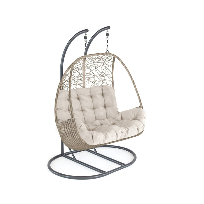 Palma Double Cocoon Hanging Egg Chair in Oyster
