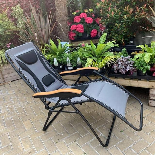 Mercer Garden Furniture Premium Zero Gravity Chair in Grey