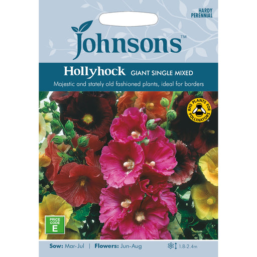 Flowers Hollyhock Giant Single Mixed 