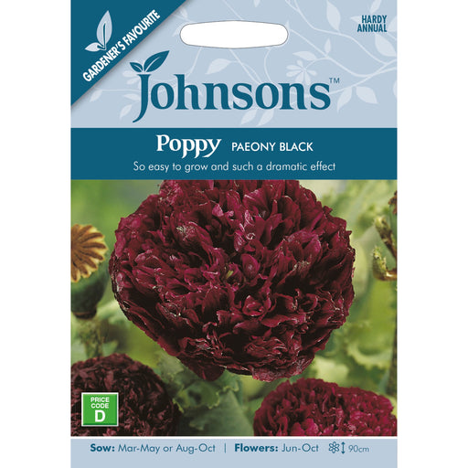 Flowers Poppy Paeony Black