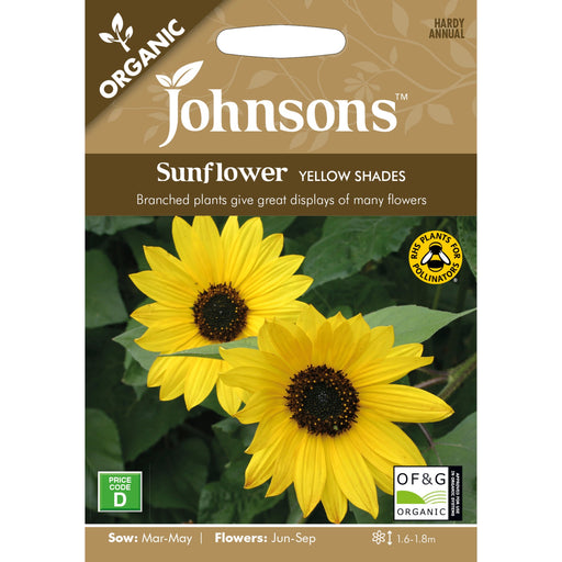 Flowers Organic Sunflower Yellow Shades