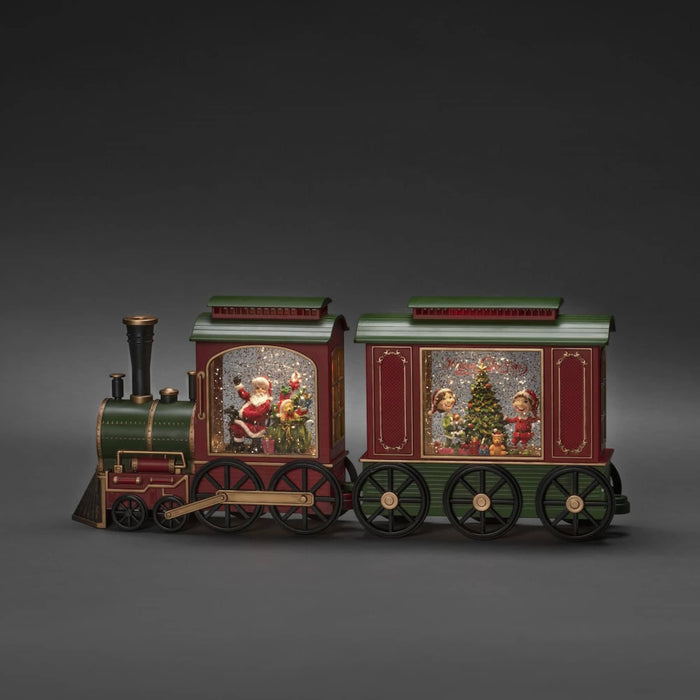 Water Lantern Train with Santa 19.5cm