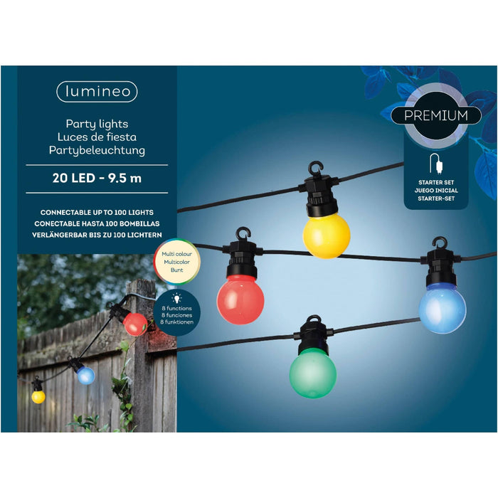 Lumineo Multicoloured Micro LED Multifunction Festoon Bulbs (20 Lights)