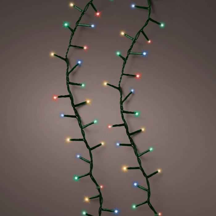 Lumineo LED Multicoloured Compact Twinkle (2000 Lights) Green Cable