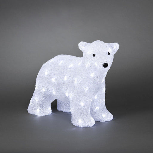 Acrylic Bear 41cm White LED