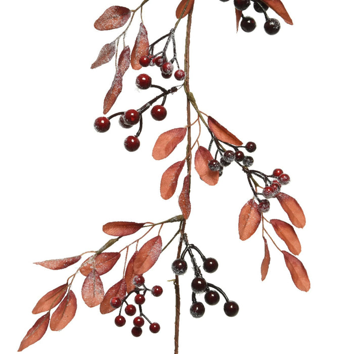 Snow Garland with Red Berries 130cm
