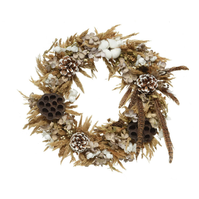 Natural Hydrangea Wreath 40cm
