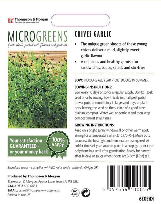 Thompson & Morgan (Uk) Ltd Gardening Thompson & Morgan Microgreens Chives Garlic