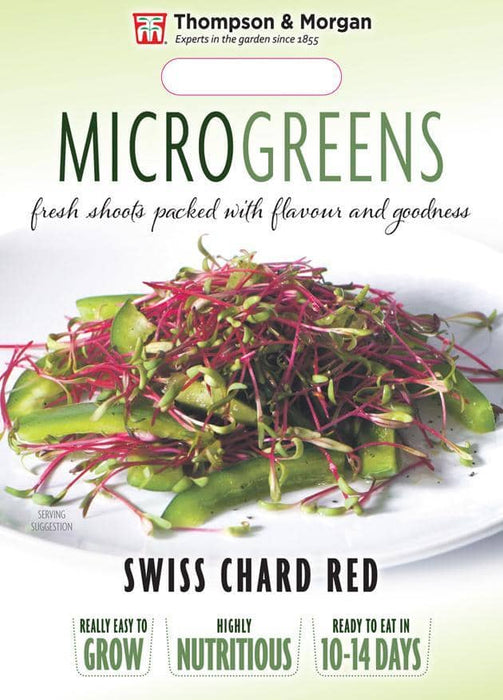 Thompson & Morgan (Uk) Ltd Gardening Microgreens Swiss Chard Red Chard