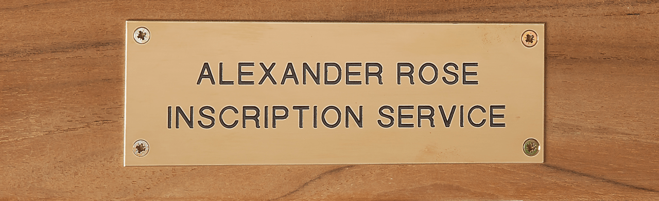 Alexander Rose Garden Furniture Accessories Brass Plaque Alexander Rose Plaques & Engravings