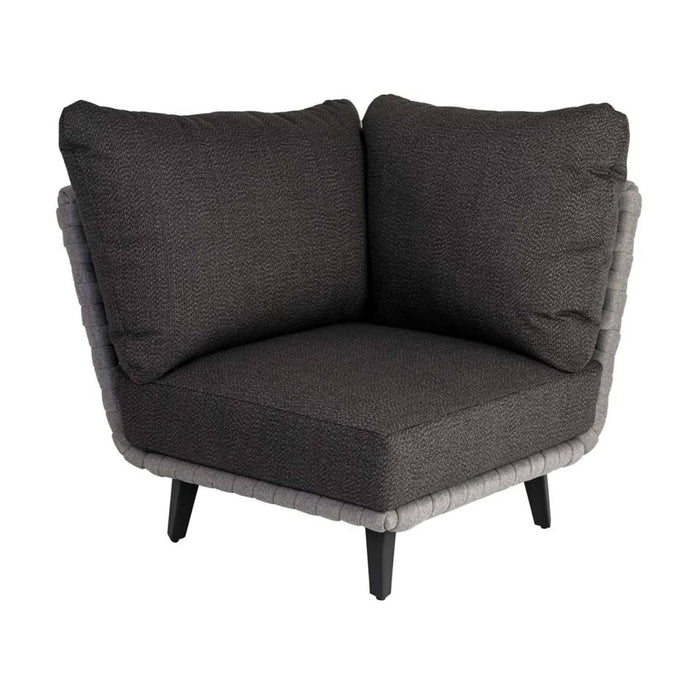 Cordial Luxe Light Grey Garden Furniture Sofa (Dark Grey Cushions)