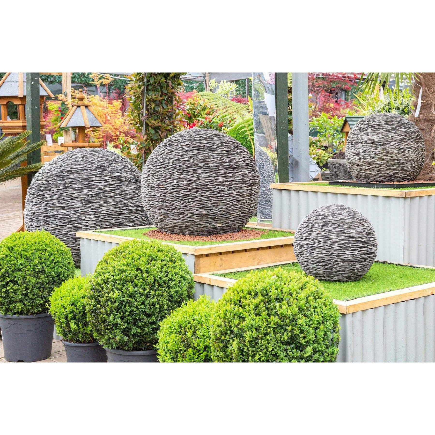 Grey Planet Slate Sphere Water Feature - 50cm Diameter (sphere only)