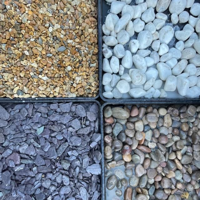 Decorative gravels and cobbles (various options)
