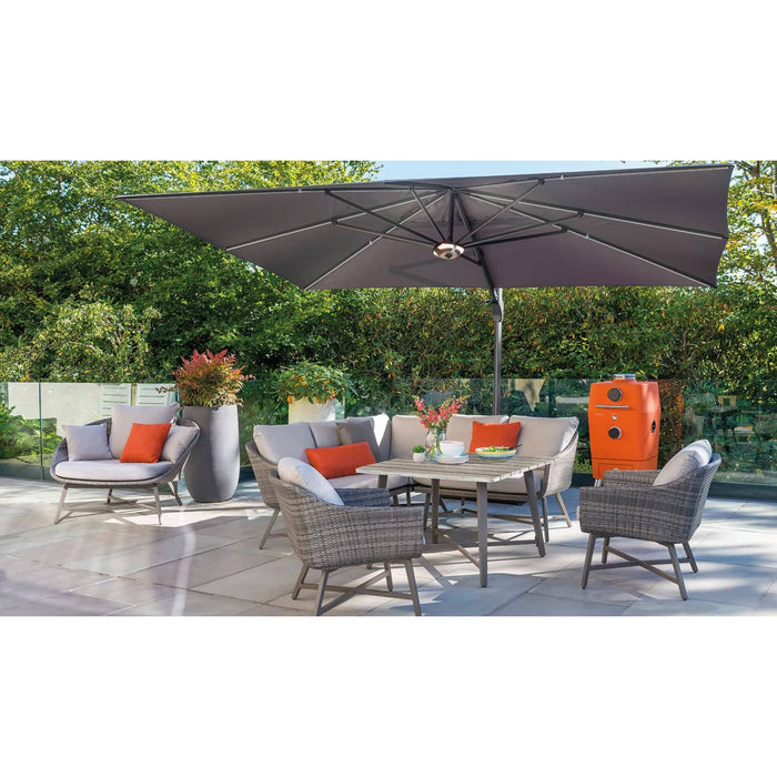 Kettler Garden Furniture Accessories Kettler 4x3m Large Free Arm Garden Parasol