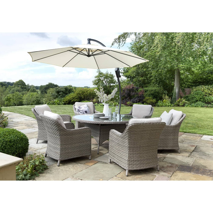 Kettler Garden Furniture Kettler Charlbury Casual Dining 6 Seater Round Garden Table And Chairs Set