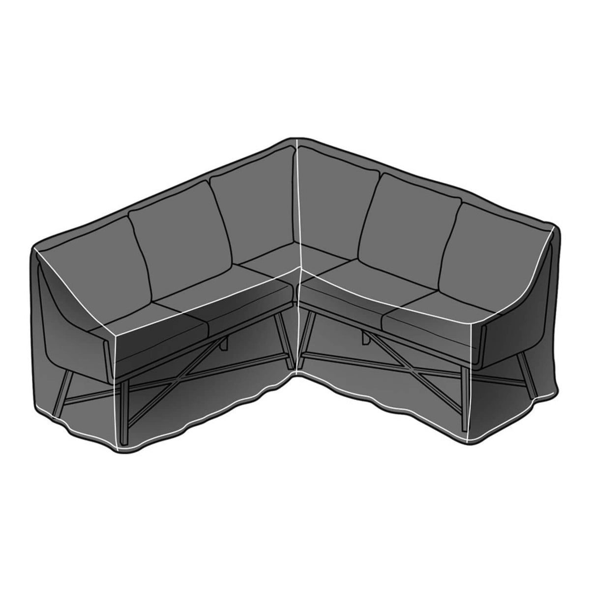Kettler Garden Furniture Accessories Kettler LaMode Corner Set Protective Cover in Grey
