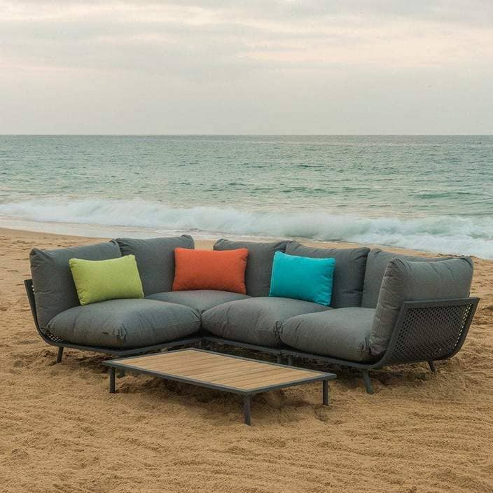 Alexander Rose Garden Furniture Alexander Rose Beach Lounge Coffee Table - Roble Top
