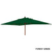 Alexander Rose Garden Furniture Accessories Forest Green / No Alexander Rose Hardwood Rectangular Parasol with Pulley 2m x 3m (various colours)